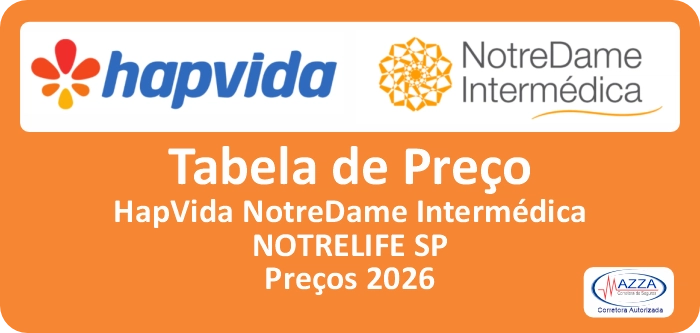 Tabela de Preço NotreDame NOTRELIFE SP Preços 2026 Tabela de Preço NotreDame NOTRELIFE SP Preços 2026